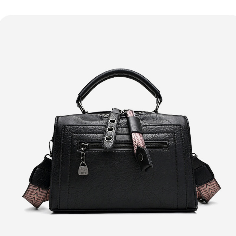 Structured Handbag Top Handle - حقيبة يد بتصميم بوسطن أنيق مع