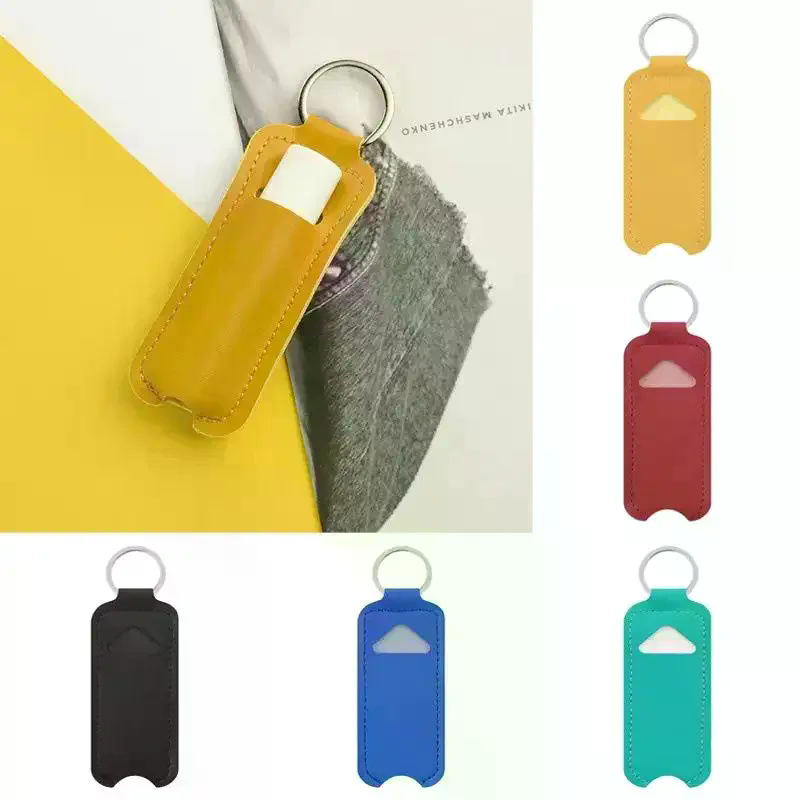 Key Holder Leather Pouch - حافظة أحمر الشفاه من جلد البولي