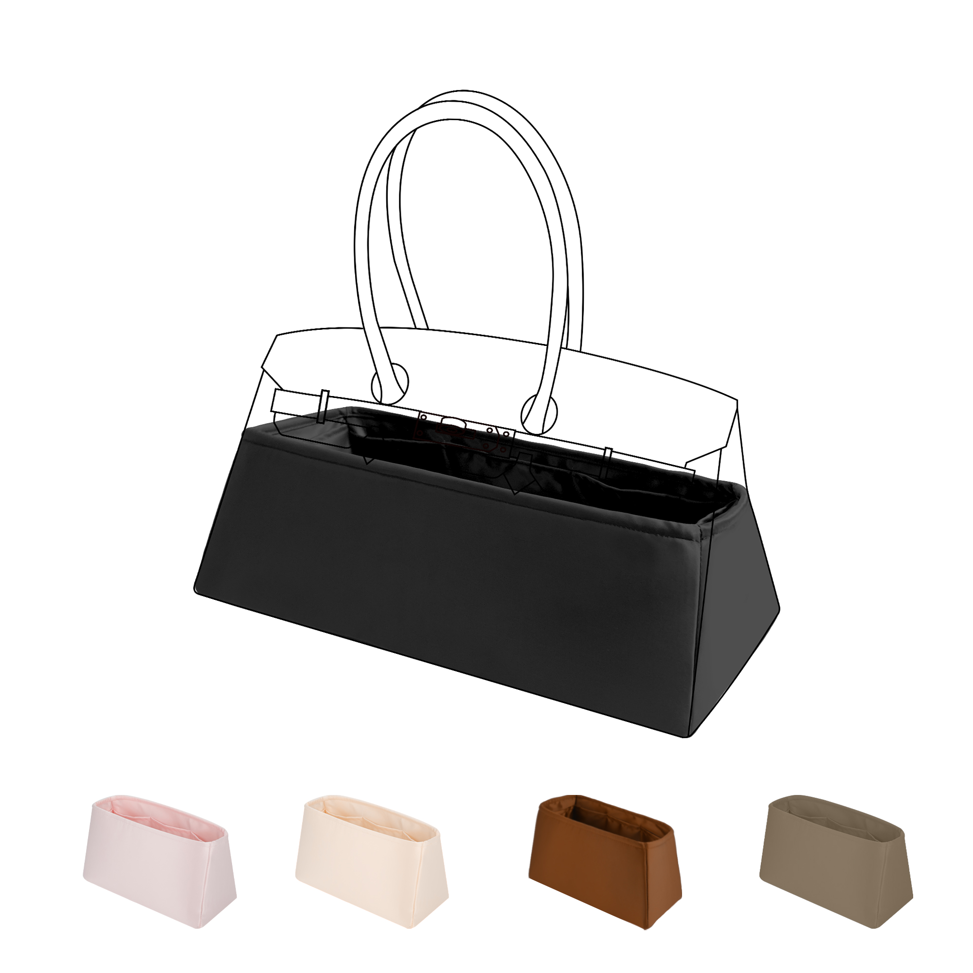 Luxury Bags Hermes - منظم حقائب حريري من DGAZ يناسب
