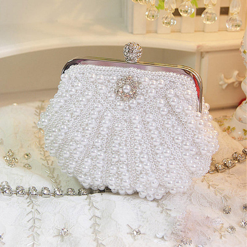 Luxury Bags Direct - حقيبة يد فاخرة من اللؤلؤ صدفي