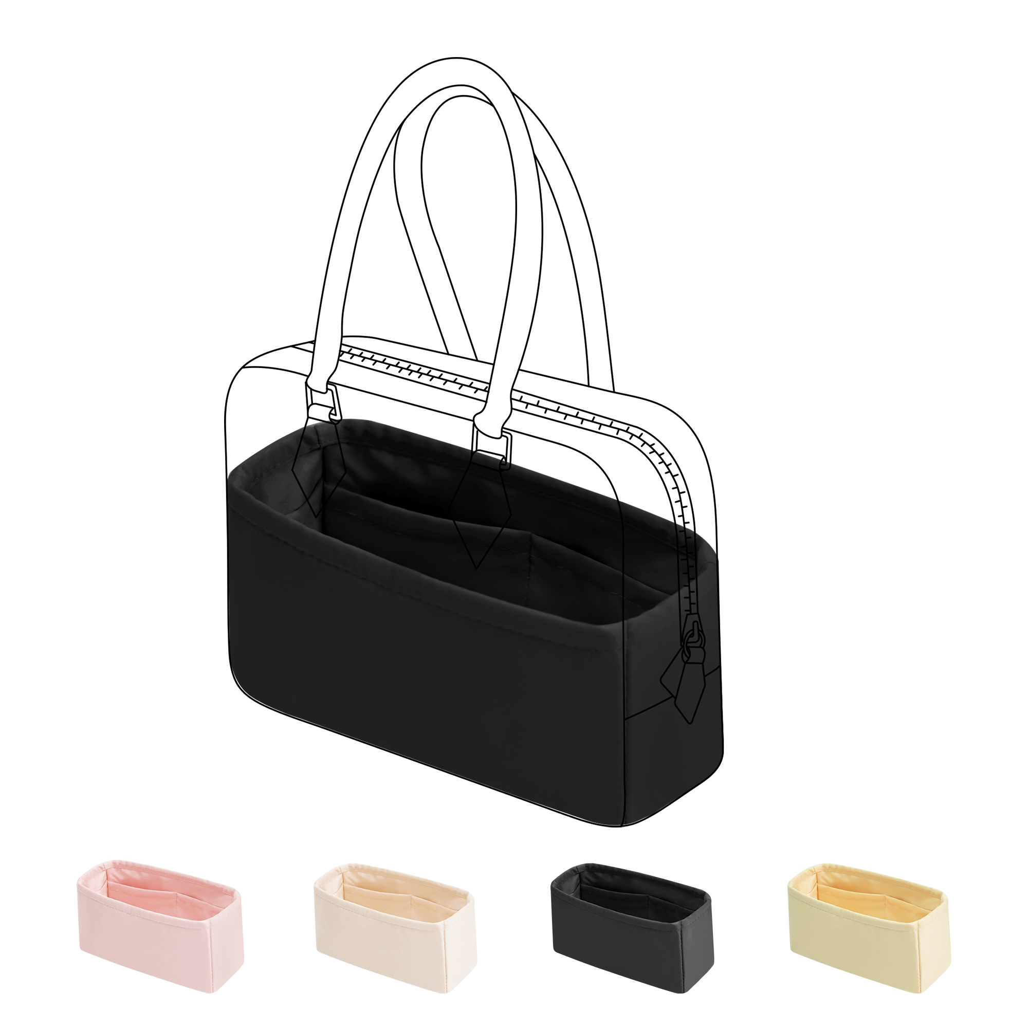 Luxury Bags Hermes - إدراج منظم المحفظة الحريرية من DGAZ