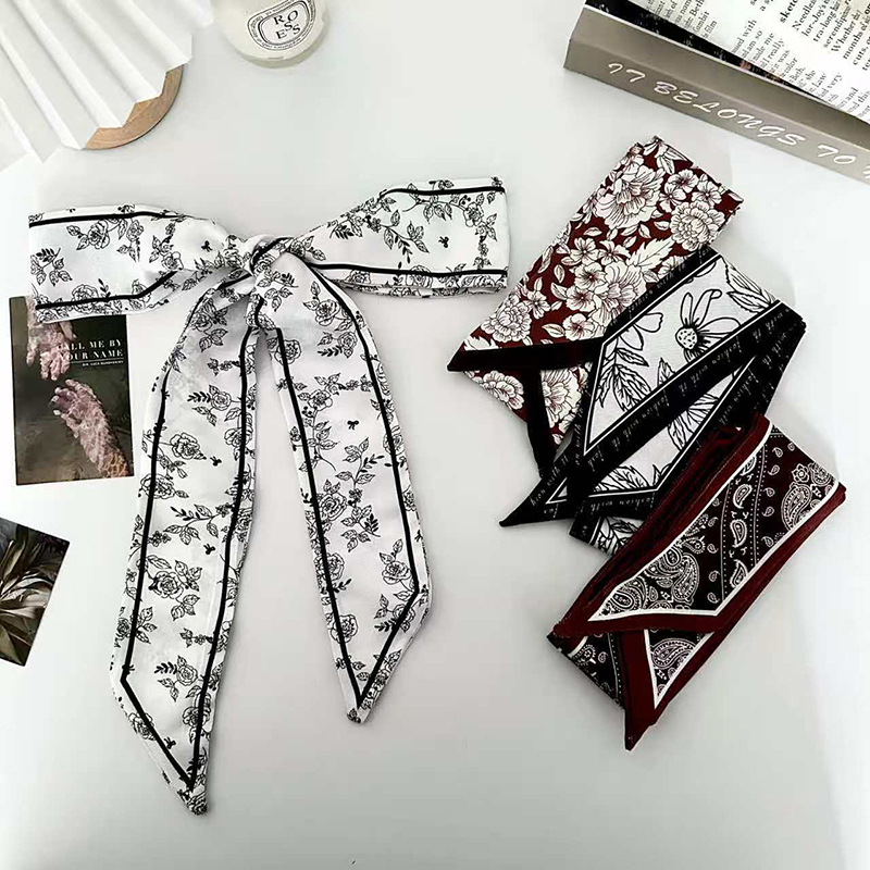 Luxury Bags China - وشاح حريري نسائي فاخر وعصري، شريط