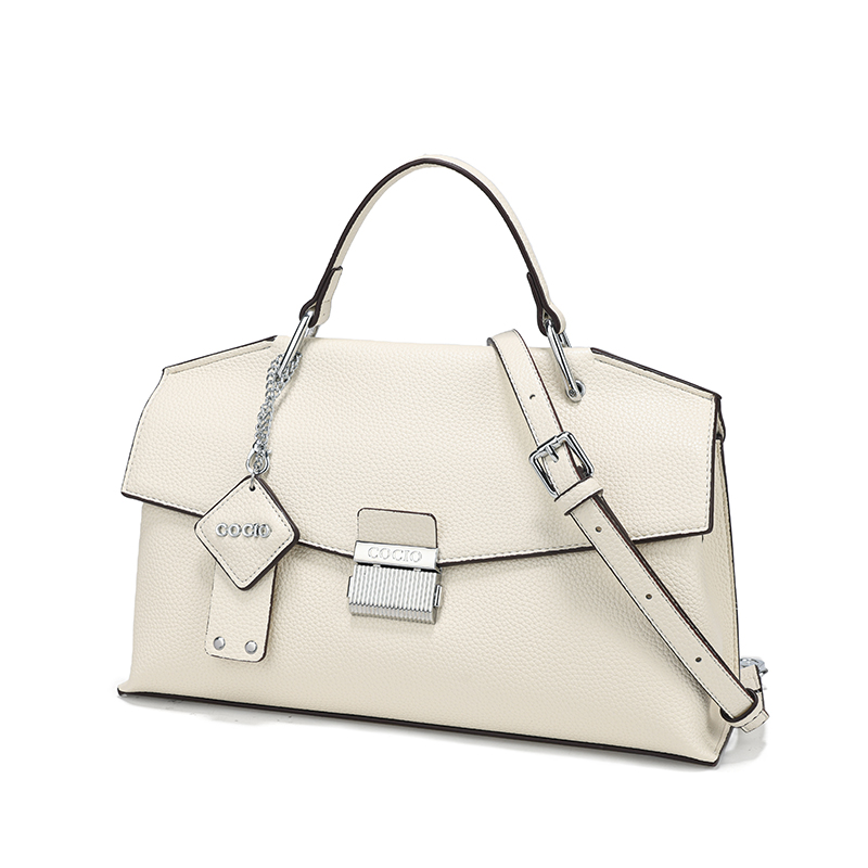 حقيبة ساتشيل نسائية بيضاء من ا - مراجعة Structured Handbag Top Handle وسعره