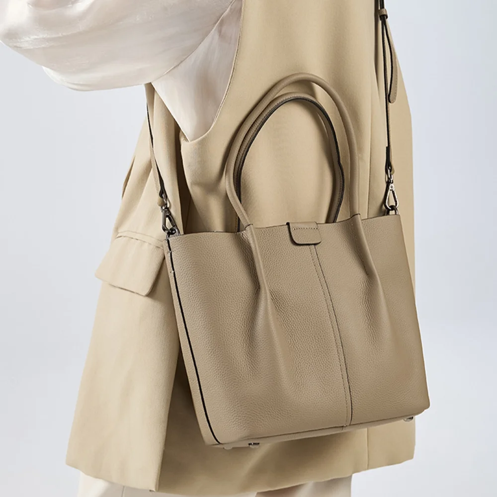 حقيقي الراقية حقيبة كتف جلدية  - مراجعة Structured Handbag Top Handle وسعره