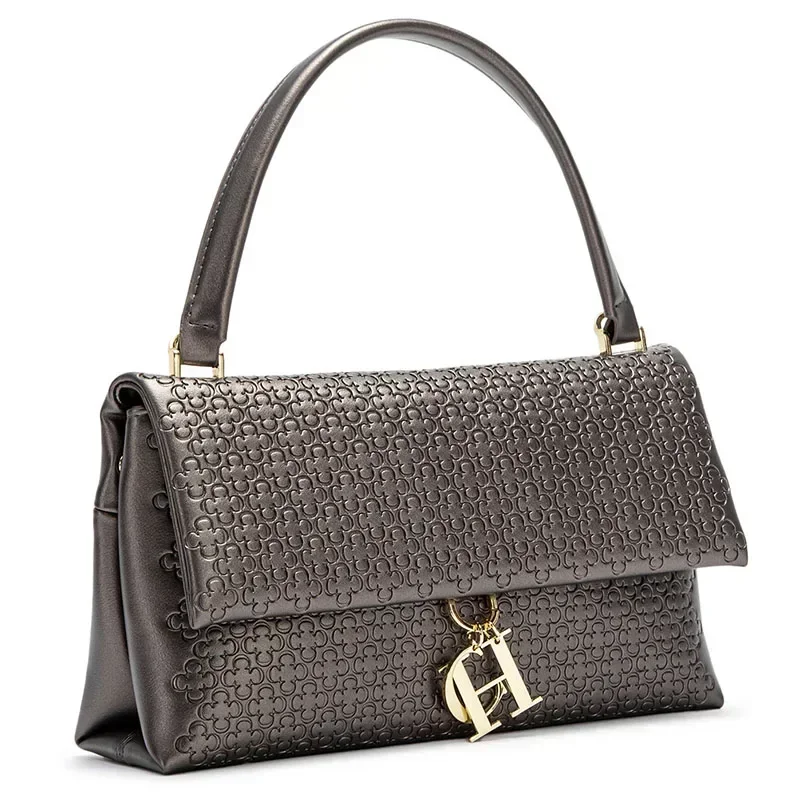 حقيبة يد أنيقة مع نقش مونوغرام - مراجعة Structured Handbag Top Handle وسعره