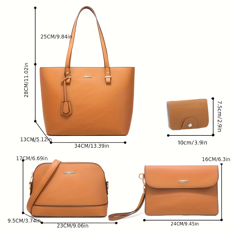 4 قطع أزياء المرأة حقيبة مجموع - مراجعة Shoulder Bag Slouchy وسعره