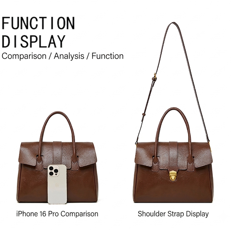 حقائب يد نسائية من الجلد الطبي - مراجعة Structured Handbag Top Handle وسعره