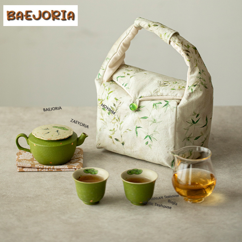 طقم شاي سفر فاخر مرسوم يدويًا  - مراجعة Luxury Bags Hand Painted وسعره